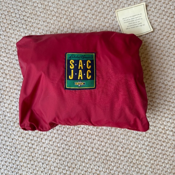 NWT!!! EDDIE BAUER EBTEK SAC JAC MENS LIGHTWEIGHT RED WINDBREAKER SIZE XXL TALL - Picture 7 of 7